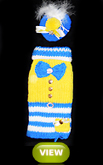 Yellow, Blue & White Designer Pet Sweater