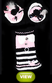 Pink, Black & White Designer Pet Sweater