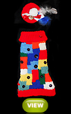 Multi-Colored Patchwork Designer Pet Sweater