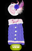 Purple, Pink & White Designer Pet Sweater